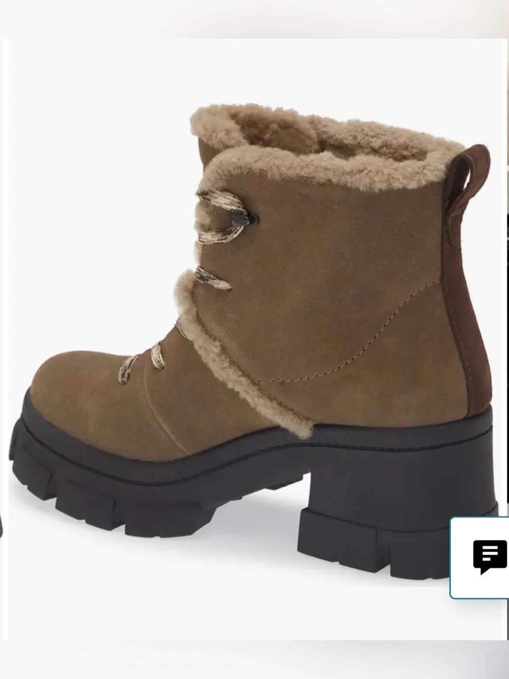 Ugg Brooklyn Water Resistant Hiker Boot with Genuine Shearling Trim .Like new